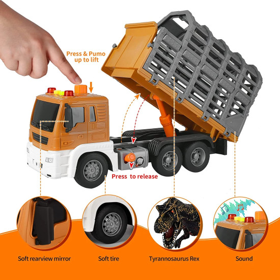 شاحنة قلاب ديناصور مع قفص