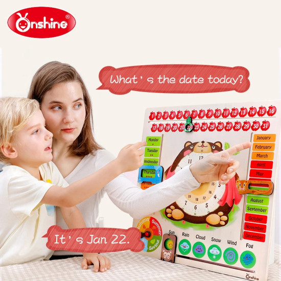 Kids Wooden Calendar Toy