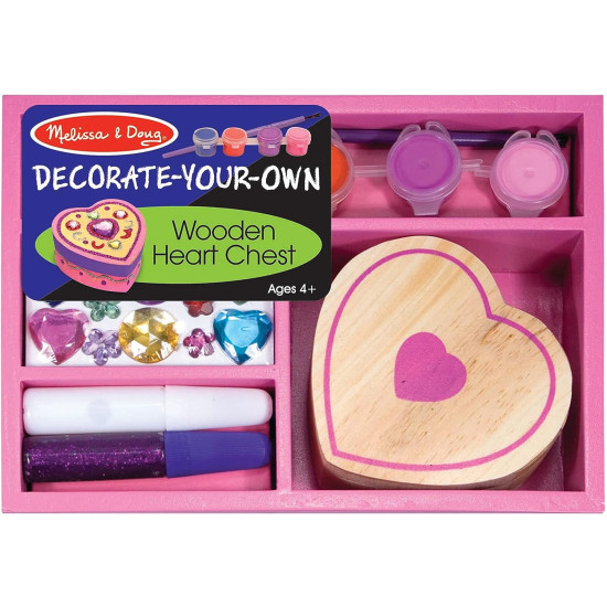 Wooden Heart Box Decorate Your Own Heart Chest