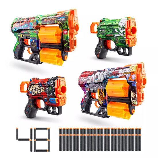 X-Shot Skins Dread & Menace Combo Pack - 48 Dart