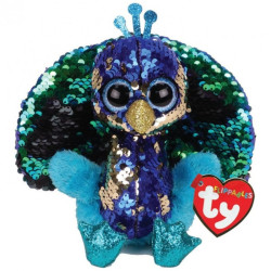 Beanie Boos Flippable Peacock Tyson - 9 Inch