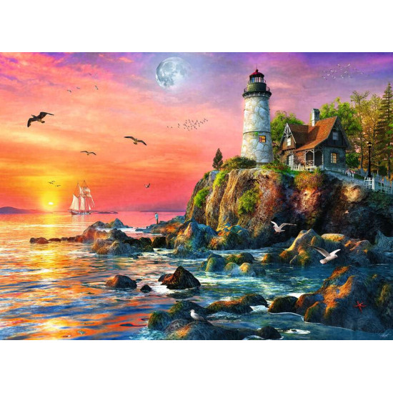Lighthouse At Sunset - 500 Pcs