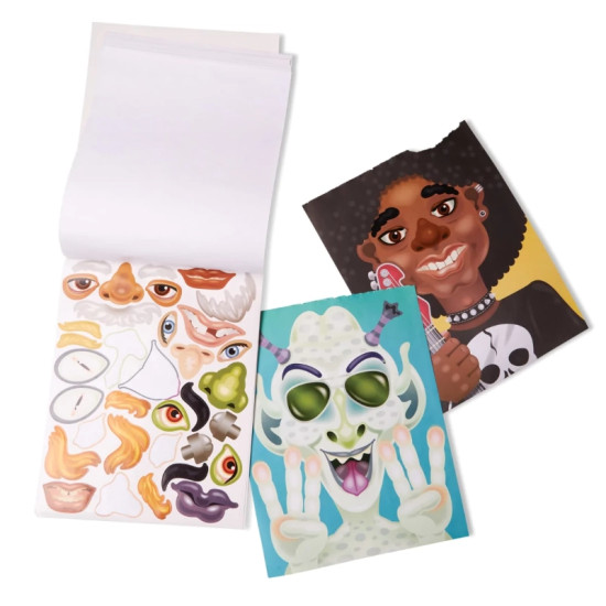 Make A Face Crazy Characters Sticker Pad