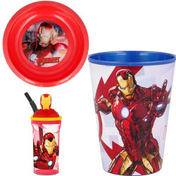 مجموعة ادوات الطعام الرجل الحديدي - 3 قطع