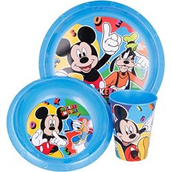 مجموعة ادوات الطعام ميكي ماوس بتصميم الصيف - 3 قطع