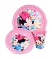 مجموعة ادوات الطعام ميني ماوس بتصميم الفرح - 3 قطع