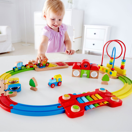 Rainbow Puzzle Railway - Hape