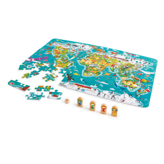 2-IN-1 World Tour Puzzle and Game - Hape
