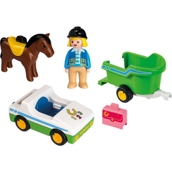 Car With Horse Trailer 5 Pcs - Playmobil