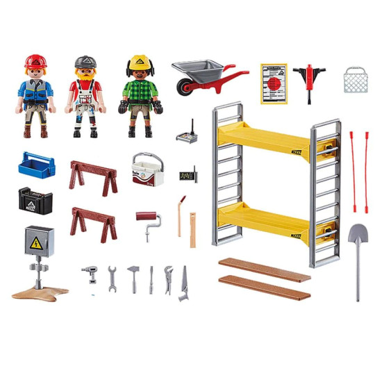 Scaffolding With Workers 51 Pcs - Playmobil