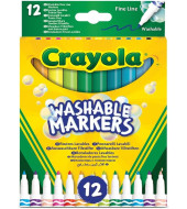 Crayola-Fineline Colored Markers, 12 Pcs