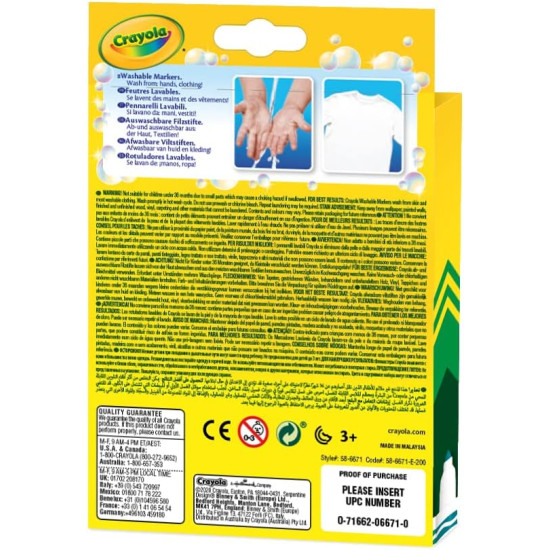 Crayola-Fineline Colored Markers, 12 Pcs