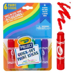 Crayola Project 6 colors Quick Dry Paint Sticks