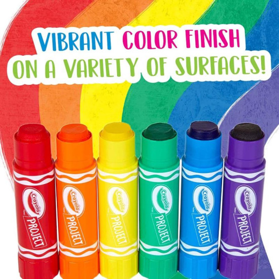 Crayola Project 6 colors Quick Dry Paint Sticks