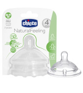 Chicco Natural Feeling Teat 4M+ Adjustable Flow 2 Pcs