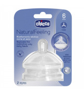 Chicco Natural Feeling Teat 6M+ Food Flow 2 Pc