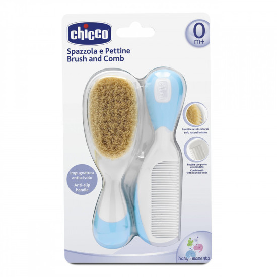 Chicco New brush And Comb Light - Blue