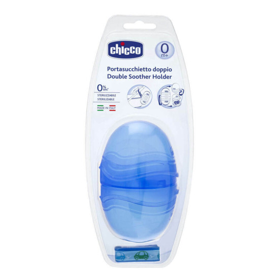 Chicco Double Soother Holder - Blue