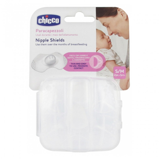 Chicco New Nipple Shields Silicone - S-M