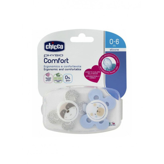 Chicco Soother Ph. Comfort Boy Sil 0-6M - 2Pc