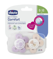 Chicco Soother Comfort Girl Sil 6-16M - 2Pc