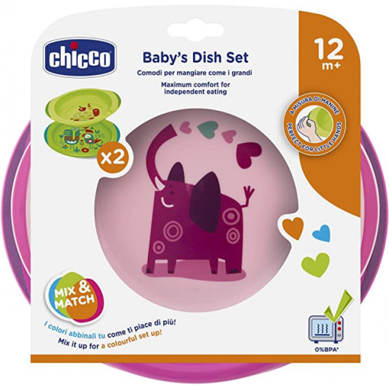 Chicoo Dish Set 12M+ - Girls
