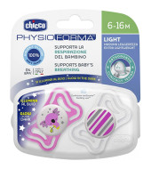 Chicco Lightweight Silicone Pacifier 6 - 16 Months -2 Psc