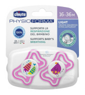 Chicco Soother Physio Light Girl 16-36M Sil 2 P