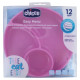 Chicco Silicone Divided Plate Pink -12M+