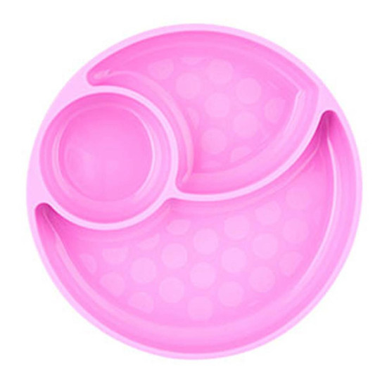 Chicco Silicone Divided Plate Pink -12M+