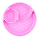 Chicco Silicone Divided Plate Pink -12M+
