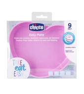 Chicco Silicone Heart Shaped Plate Pink - 9M+