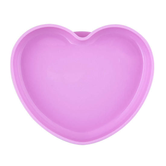 Chicco Silicone Heart Shaped Plate Pink - 9M+