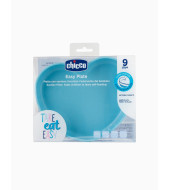 Chicco Silicone Heart Shaped Plate Teal 9M+