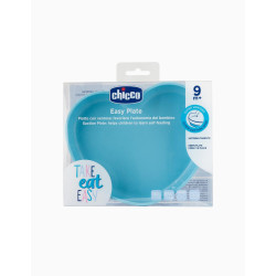 Chicco Silicone Heart Shaped Plate Teal 9M+