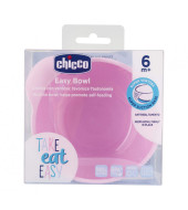 Chicco Silicone Suction Bowl Pink - 6M+