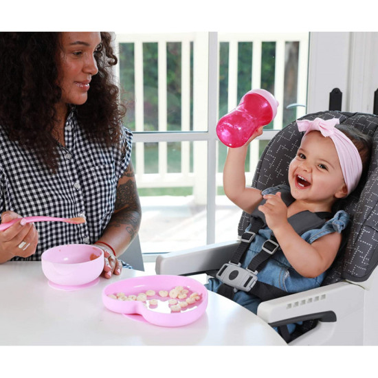 Chicco Silicone Suction Bowl Pink - 6M+