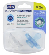 Chicco Mini Soft Soother Boy Sil 0 To 2M - 2Pcs