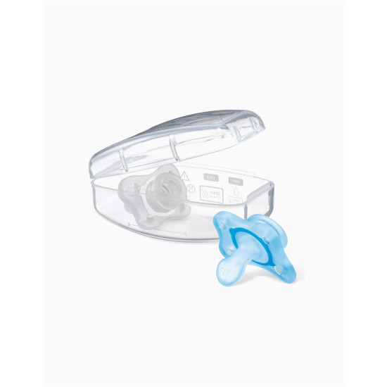 Chicco Mini Soft Soother Boy Sil 0 To 2M - 2Pcs