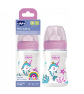 Chicco Bottle150 Slow Sil - Pink