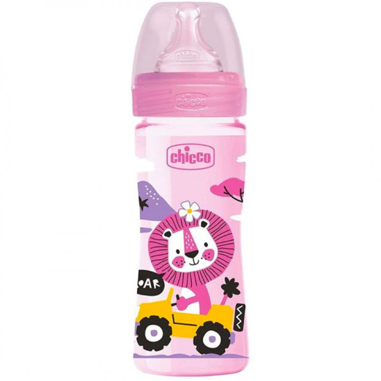 Chicco Bottle Wb Col Pp 250 Med Sil - Pink