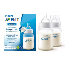 Anti Colic Bottle with Airfree Valve - 260 ml 2 Pcs