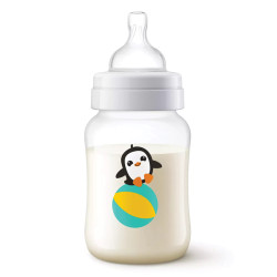 Anti Colic Bottle with Airfree Valve - 260 ml Penguin