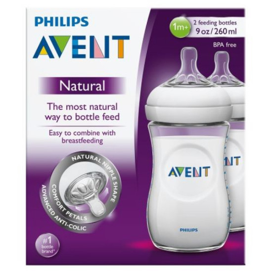 Avent Natural baby bottle 260 ml 2 Pcs