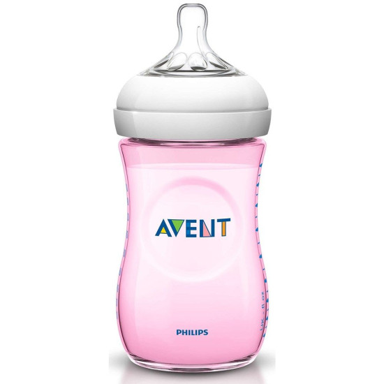 Avent Natural Baby Bottle 260 ml Pink