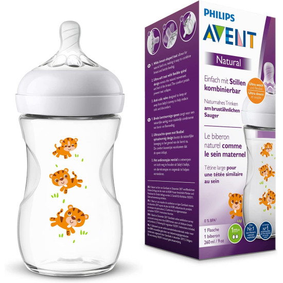 Avent Natural Baby Bottle 260 ml Tiger