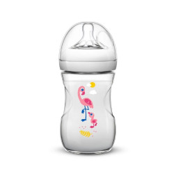 Avent Natural Baby Bottle 260 ml Flamingo