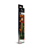 Christmas Candle - Green with Red Drip