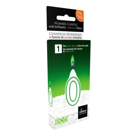 شمعة ملونة بلون أخضر للشعلة - القطعة الواحدة