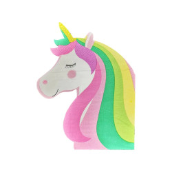 Unicorn Shaped paper Napkins -16 pcs